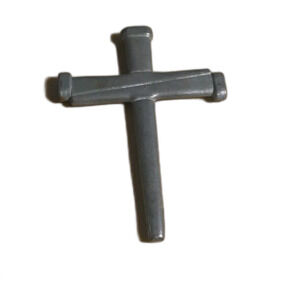 Silver Colored Metal 2 1/4” x 1 1/2” Cross Looks Like Nails